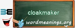 WordMeaning blackboard for cloakmaker